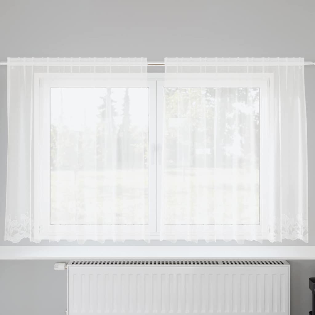 Curtains with Curtains White 200x140cm Polyester