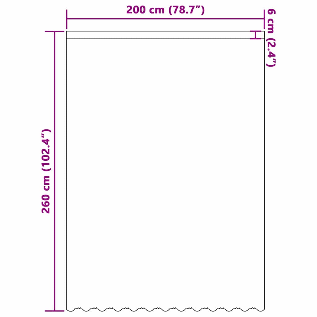 Curtains with Curtains White 200x260cm Polyester