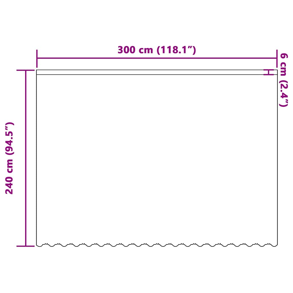 Lace Curtain with Curtains Floral White 240 x 300 cm Polyester