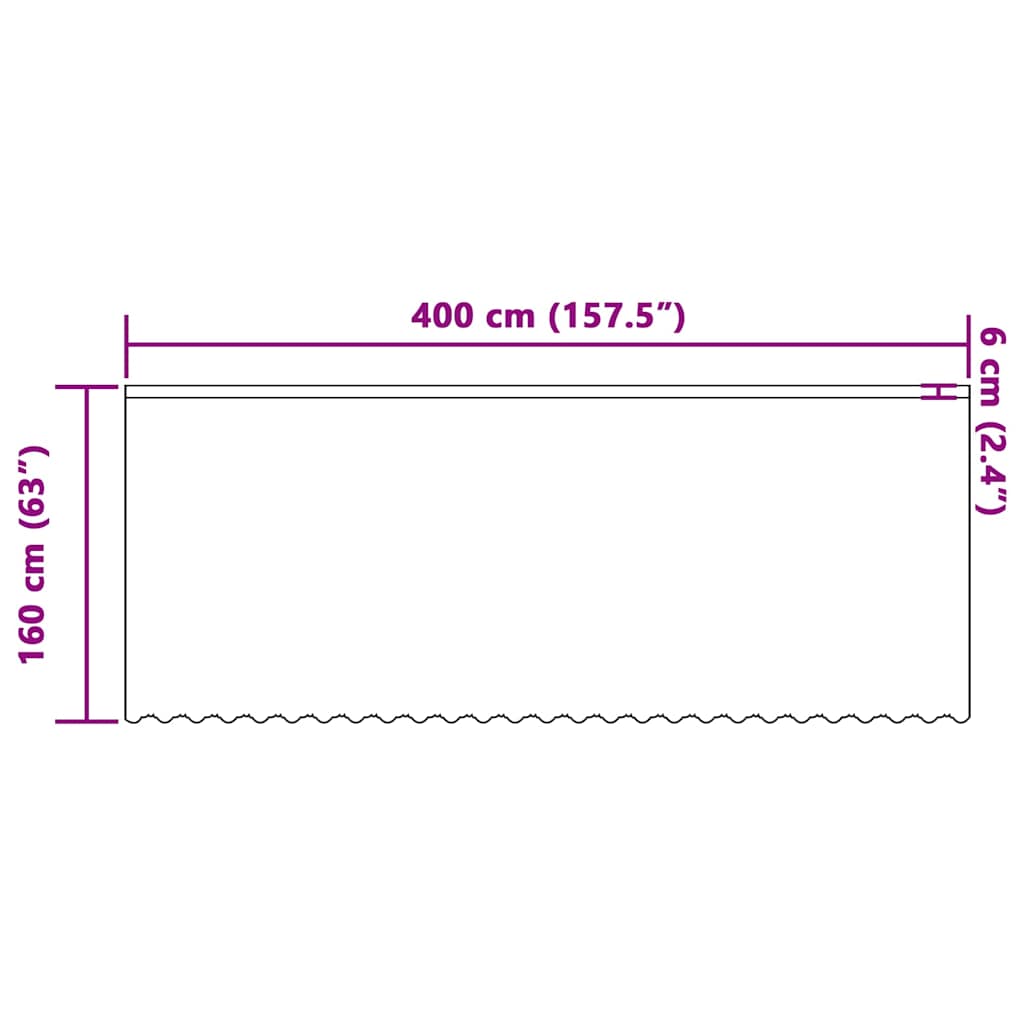 Curtains with Curtains White 400x160cm Polyester