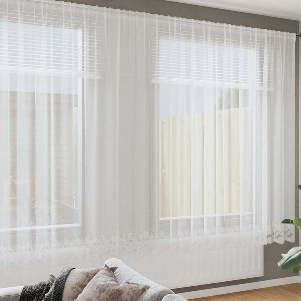 Curtains with Curtains White 1200x240cm Polyester