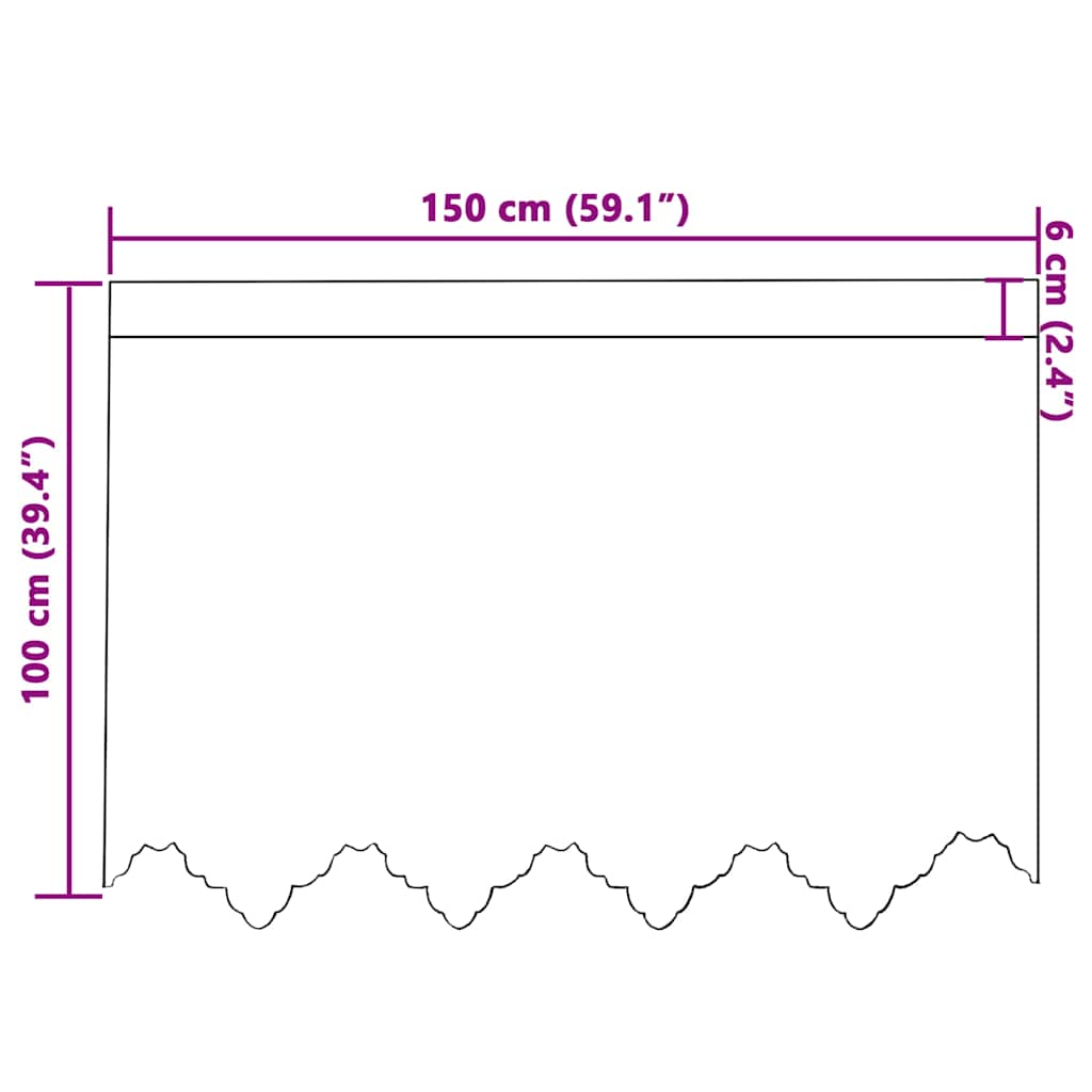 Curtains with Curtains White 150x100cm Polyester