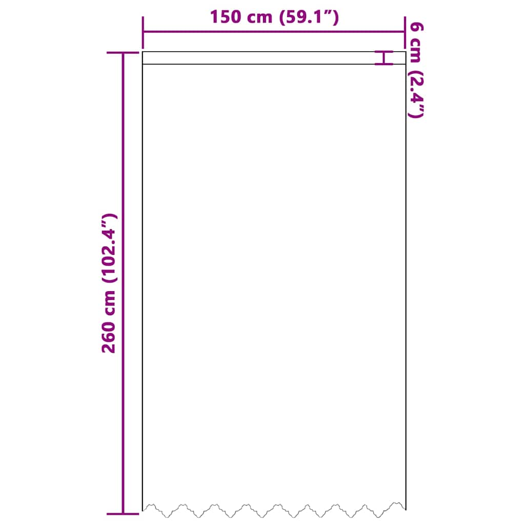 Curtains with Curtains White 150x260cm Polyester