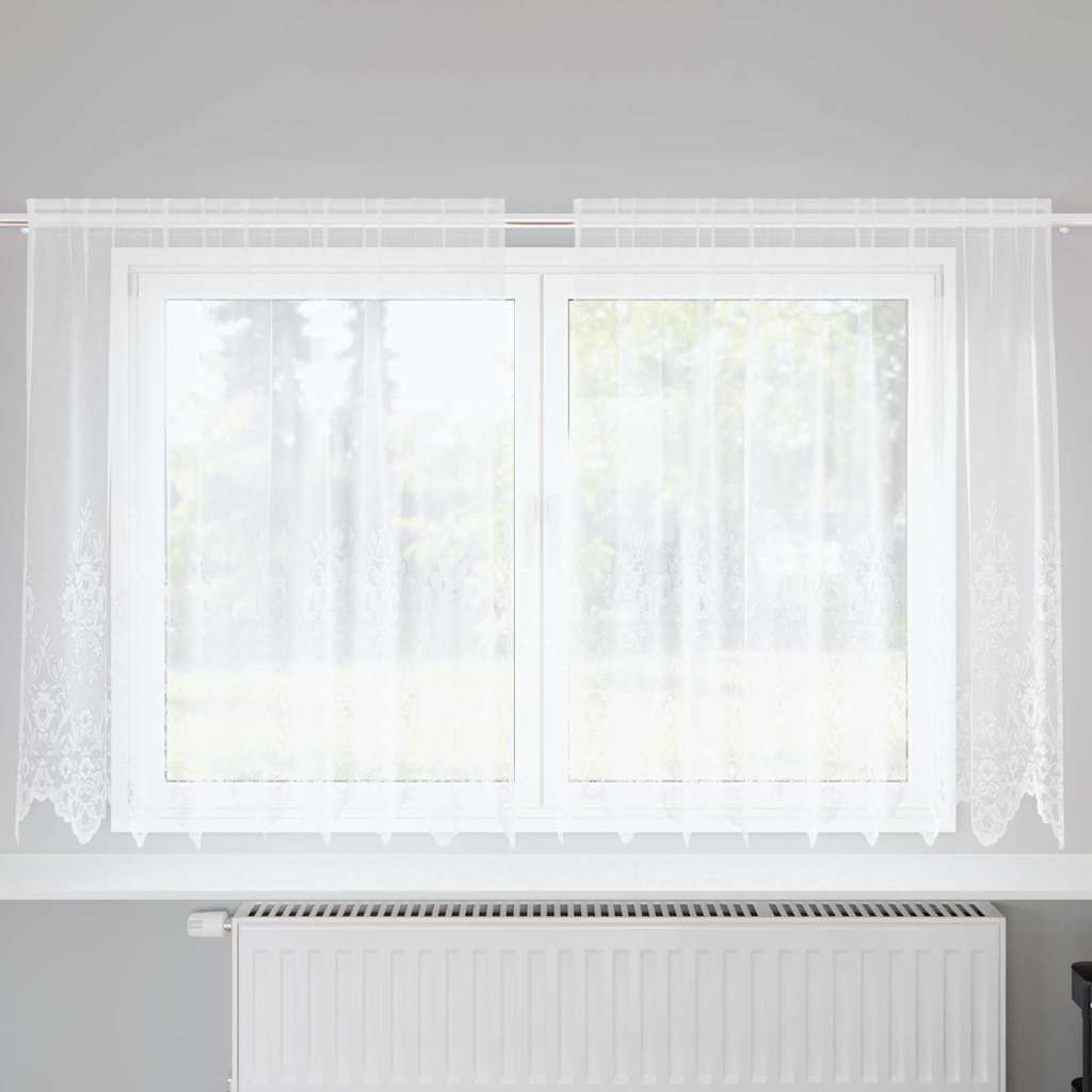Curtains with Curtains White 200x140cm Polyester