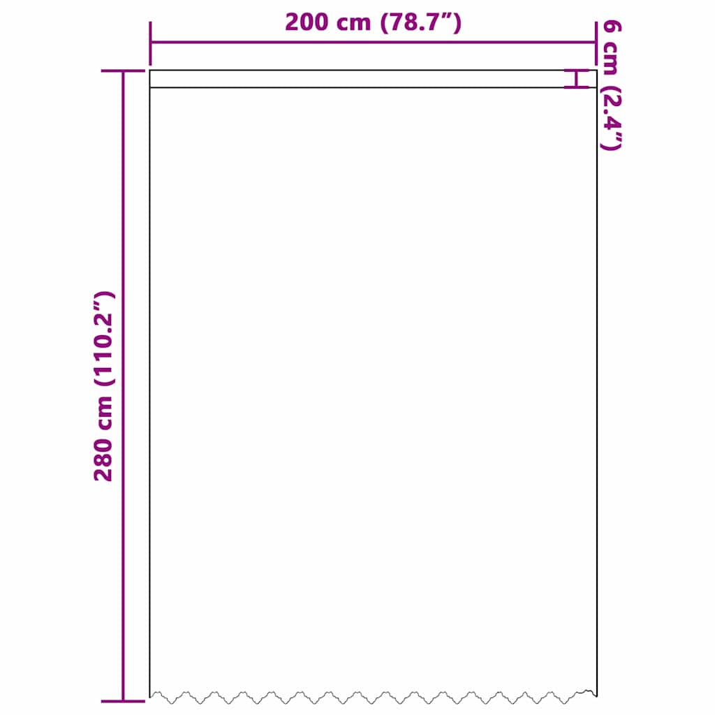 Curtains with Curtains White 200x280cm Polyester