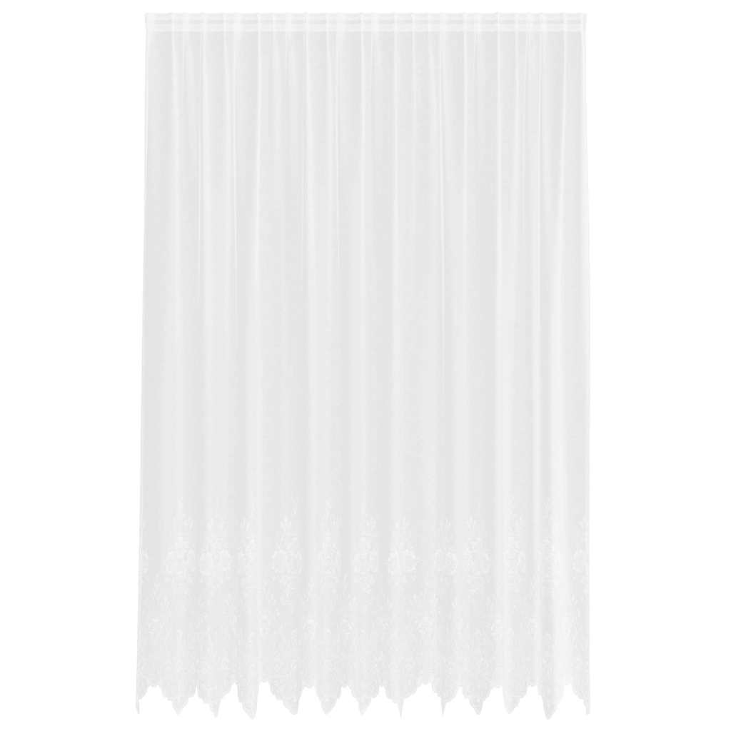 Curtains with Curtains Floral White 300 x 300 cm Polyester