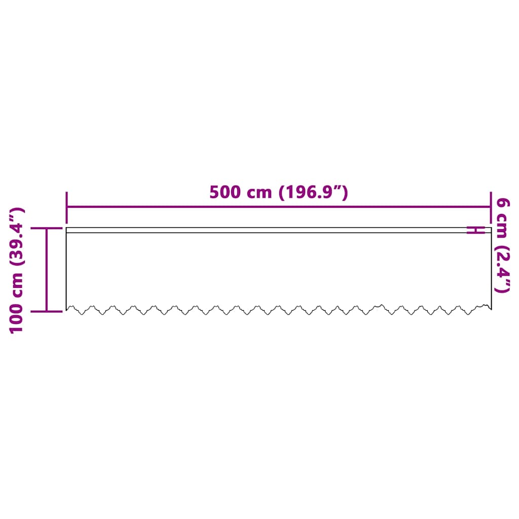Lace Curtain with Curtains Floral White 100 x 500 cm Polyester