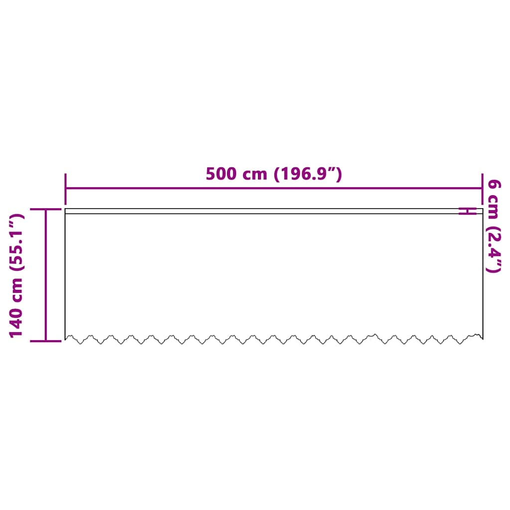 Curtains with Curtains White 500x140cm Polyester