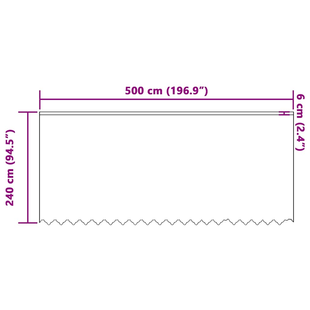Lace Curtain with Curtains Floral White 240 x 500 cm Polyester