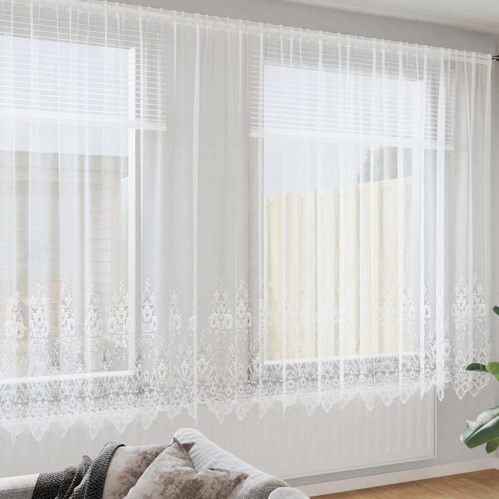 Curtains with Curtains White 750 x 220 cm Polyester