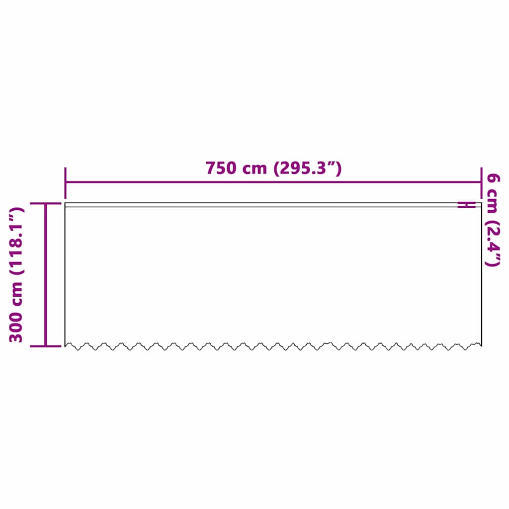 Curtains with Curtains White 750x300cm Polyester
