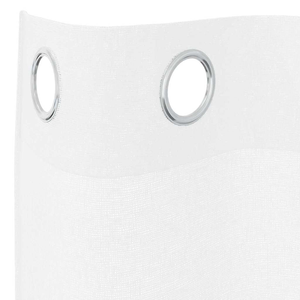 Curtains with Curtains 2 pcs White 140x140cm Polyester