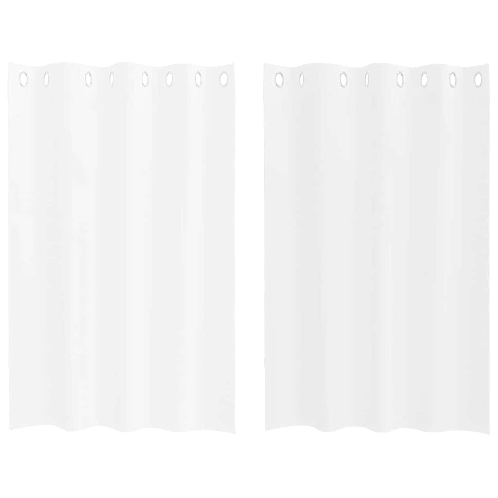 Curtains with Curtains 2 pcs White 140x140cm Polyester