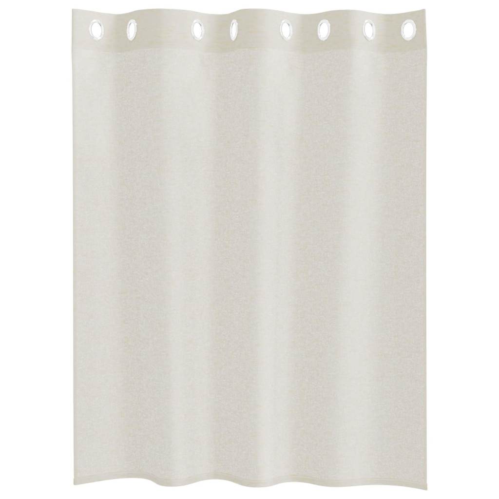 Curtains with Curtains 2 pcs Cream 140x140cm Polyester