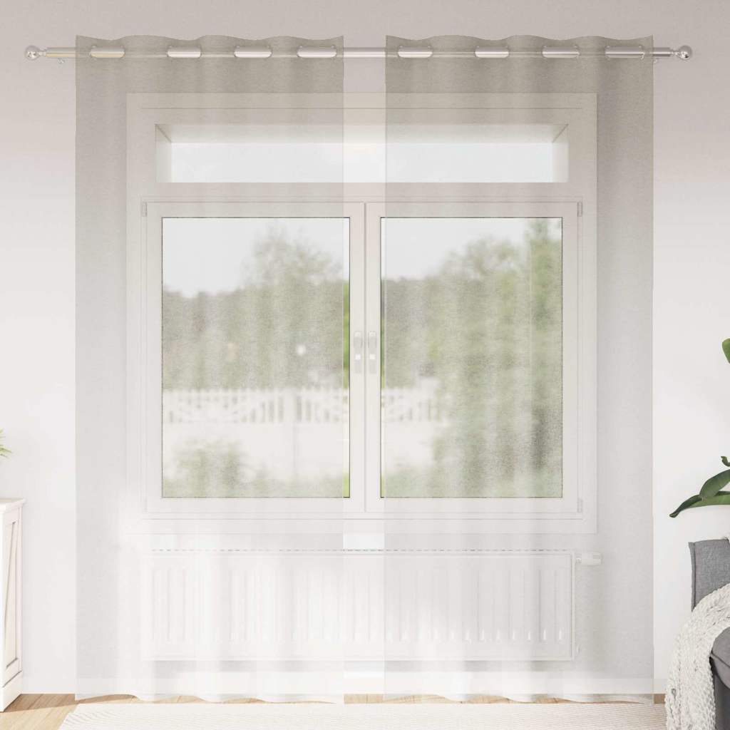 Curtains with Curtains 2 pcs Cream 140x260cm Polyester