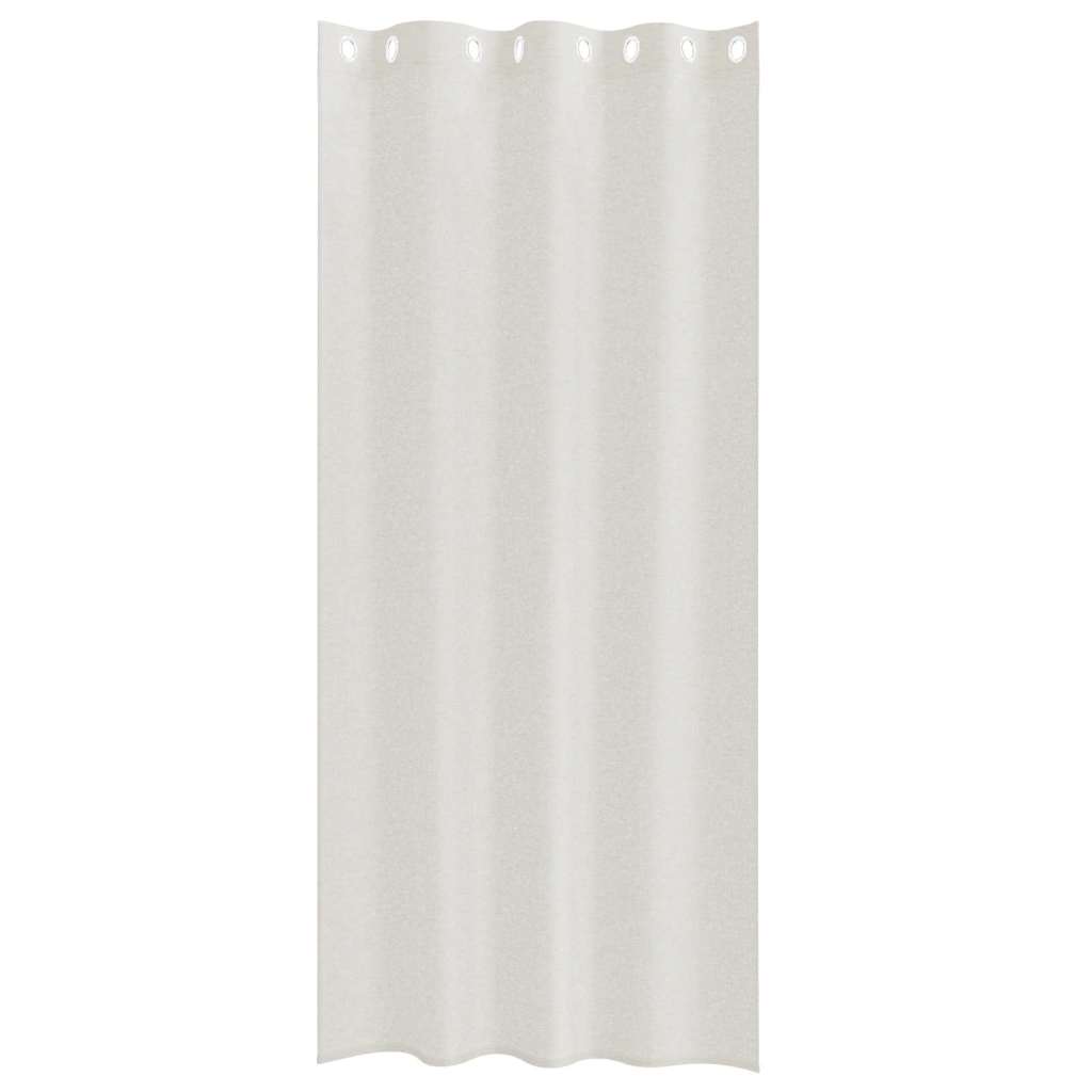 Curtains with Curtains 2 pcs Cream 140x260cm Polyester
