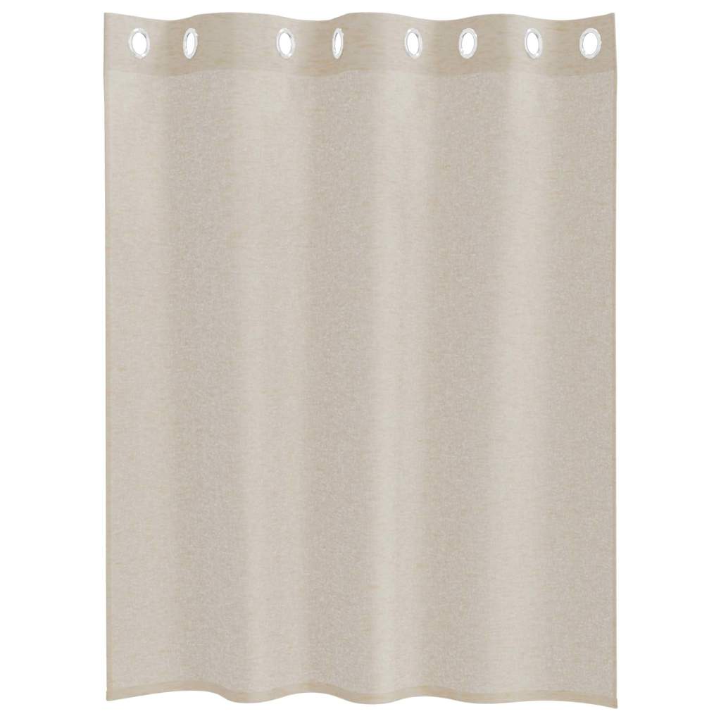 Curtains with Curtains 2 pcs Sand 140x140cm Polyester