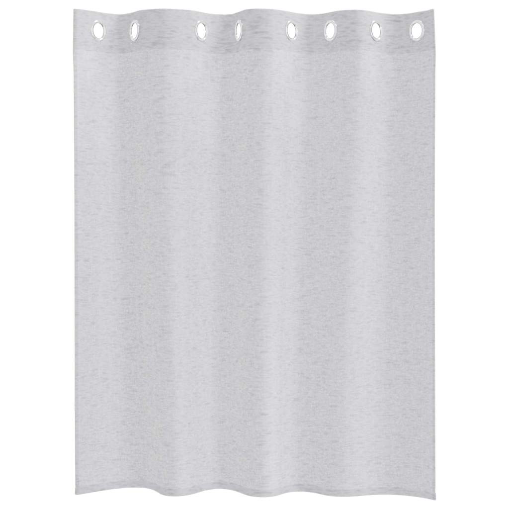 Curtains with Curtains 2 pcs Light grey 140x140cm Polyester