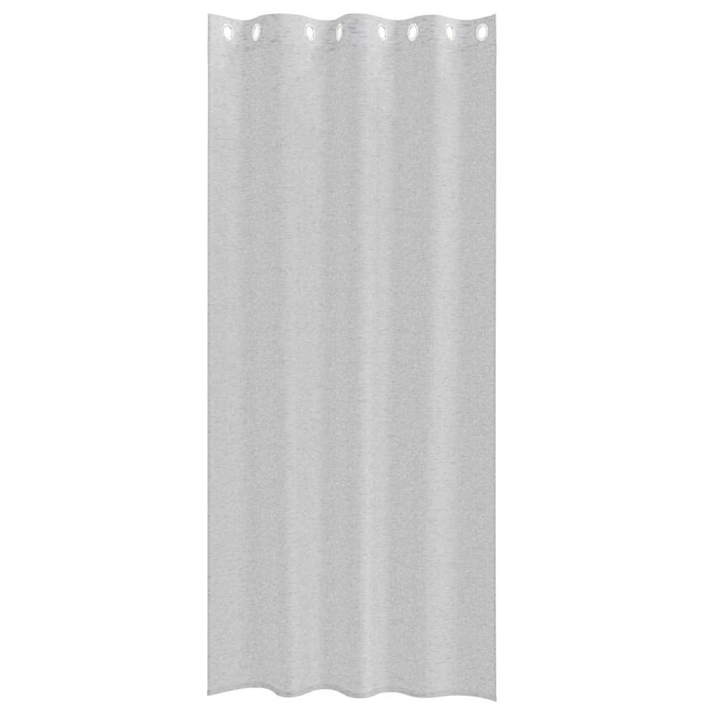 Curtains with Curtains 2 pcs Light grey 140x260cm Polyester