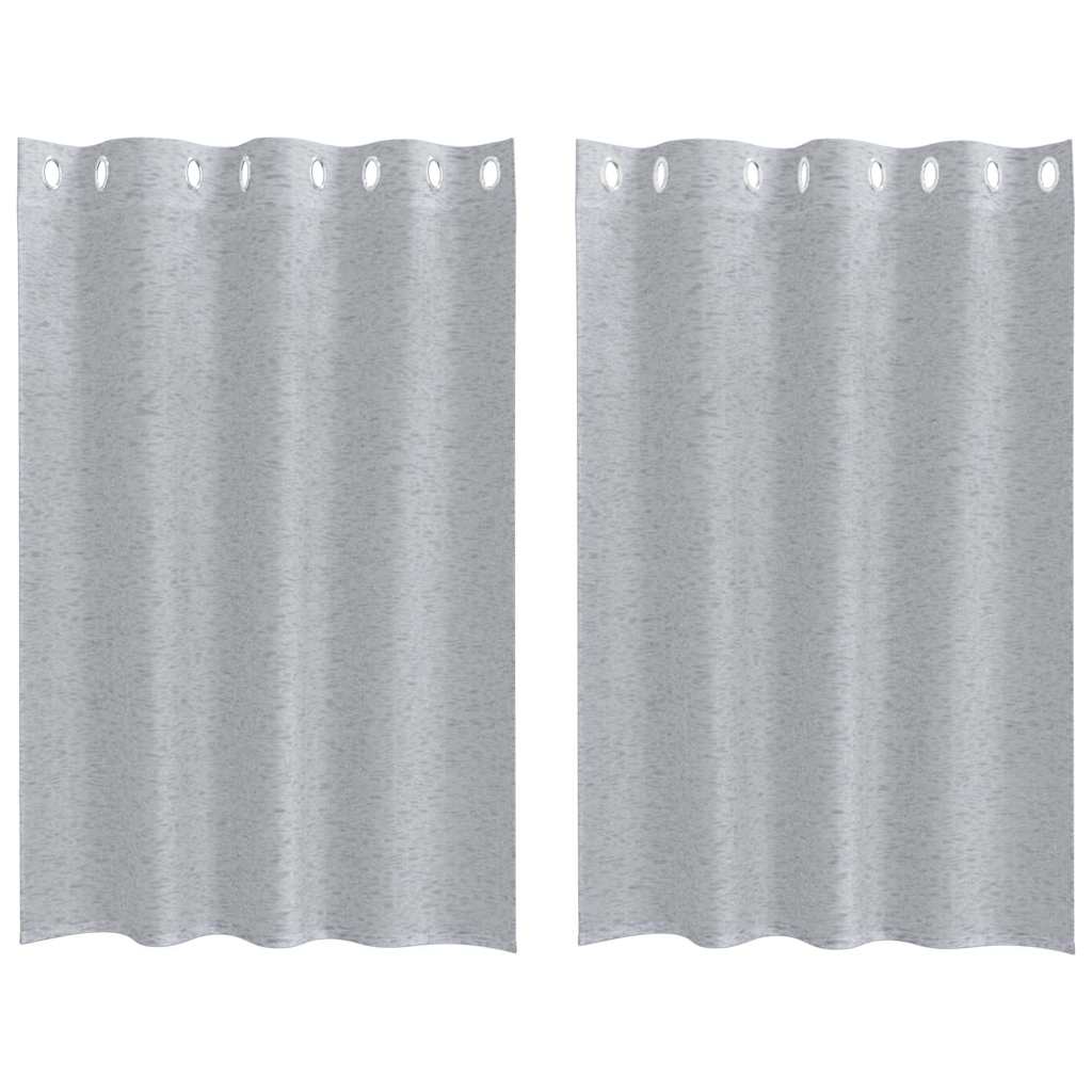 Curtains with Curtains 2 pcs Dark grey 140x140cm Polyester