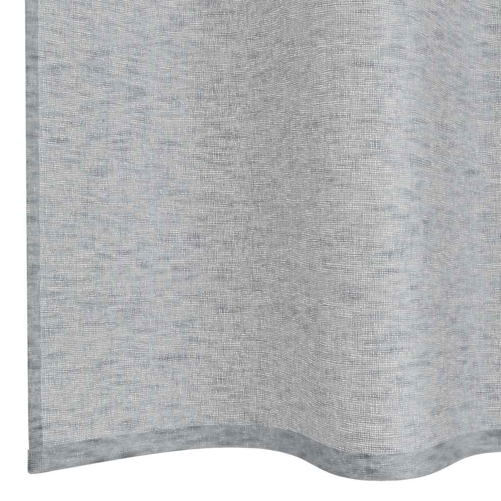 Curtains with Curtains 2 pcs Dark grey Polyester
