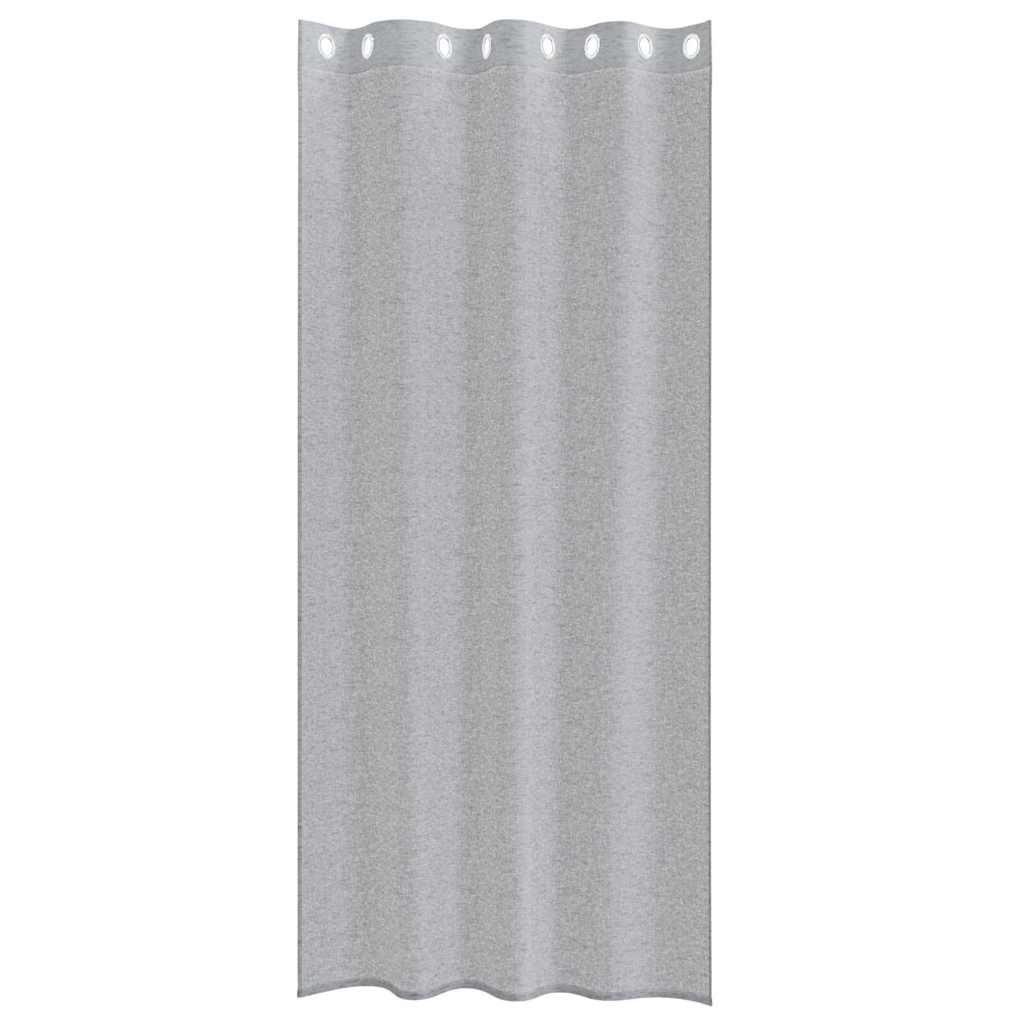 Curtains with Curtains 2 pcs Dark grey Polyester