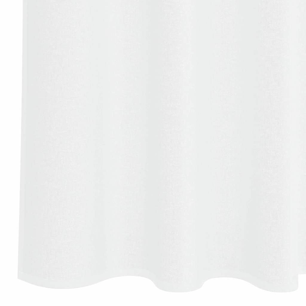 Curtains with Curtains 2 pcs White 140x140cm Polyester