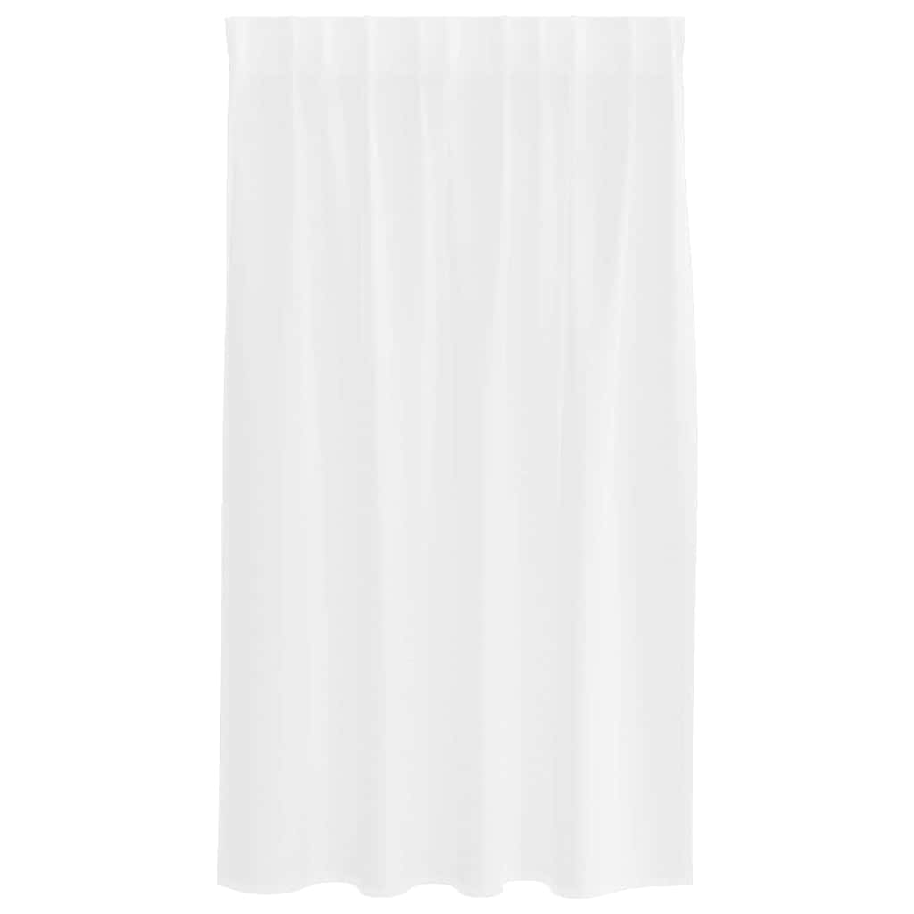 Curtains with Curtains 2 pcs White 140x140cm Polyester