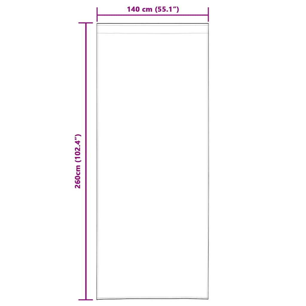 Curtains with Curtains 2 pcs White 140x260cm Polyester