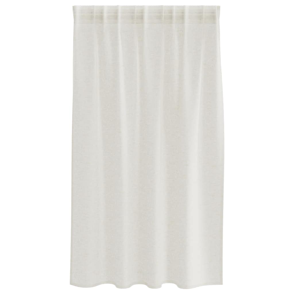 Curtains with Curtains 2 pcs Cream 140x140cm Polyester