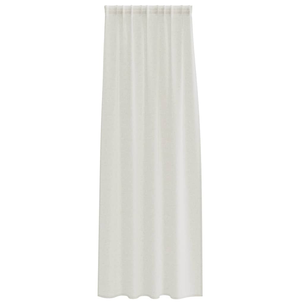 Curtains with Curtains 2 pcs Cream 140x260cm Polyester