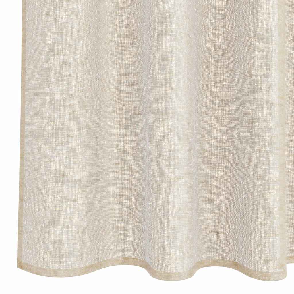 Curtains with Curtains 2 pcs Sand 140x140cm Polyester