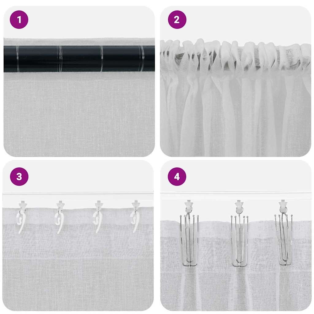 Curtains with Curtains 2 pcs Light grey 140x175cm Polyester