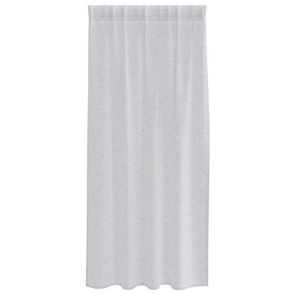Curtains with Curtains 2 pcs Light grey 140x175cm Polyester