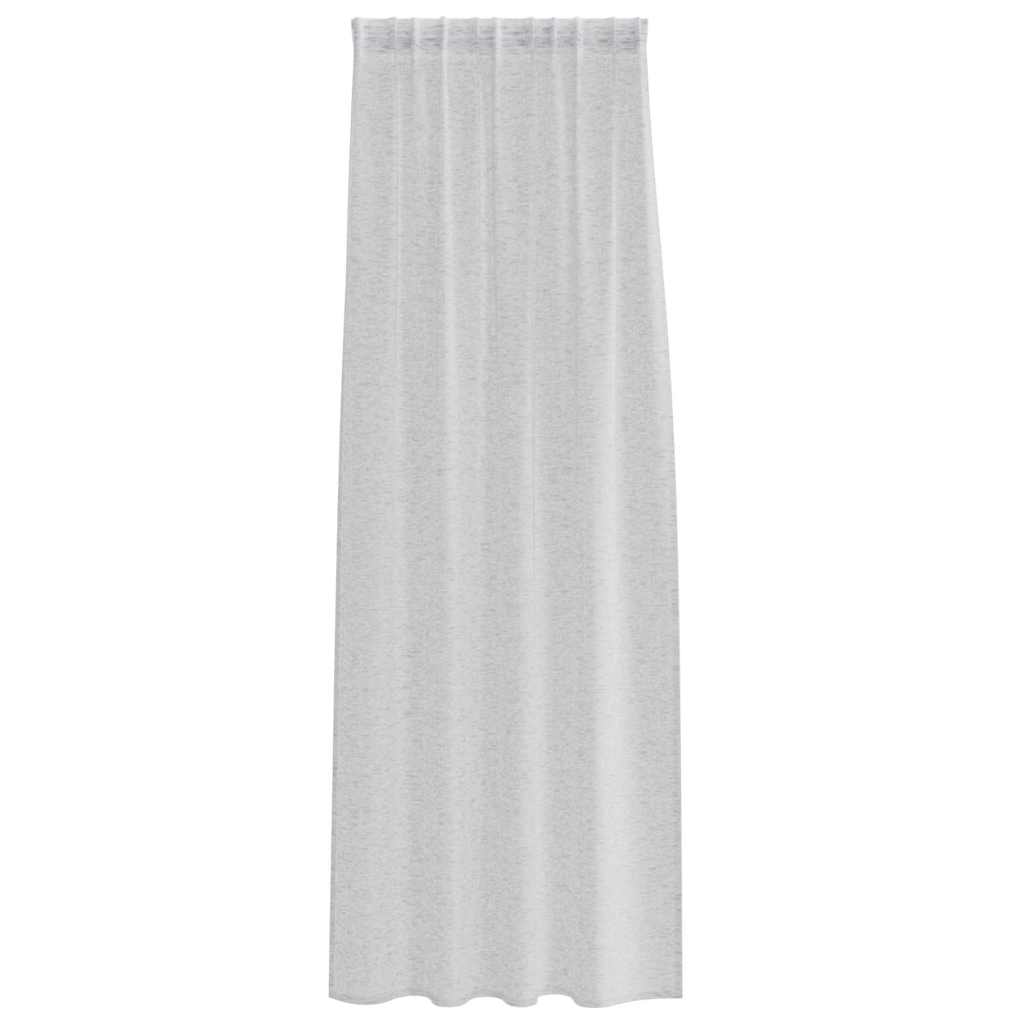 Curtains with Curtains 2 pcs Light grey 140x225cm Polyester