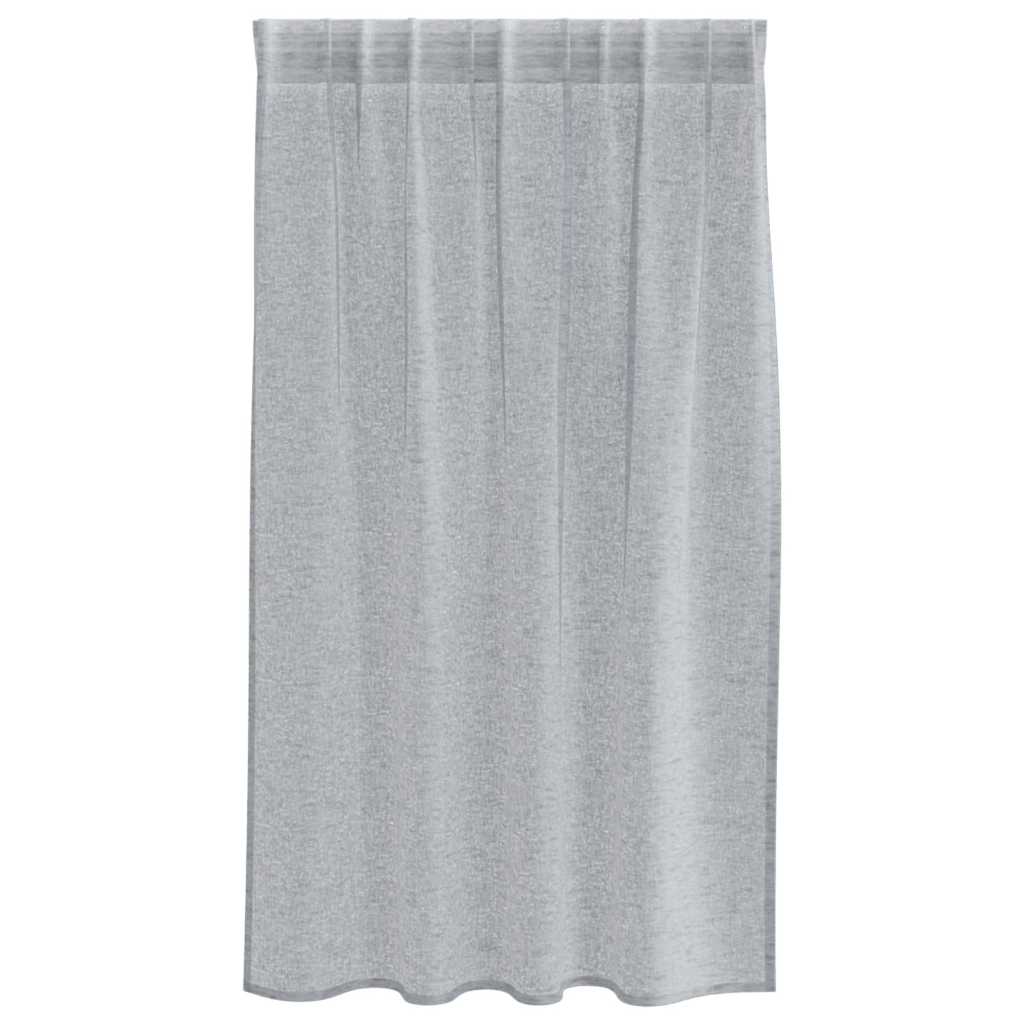 Curtains with Curtains 2 pcs Dark grey 140x140cm Polyester
