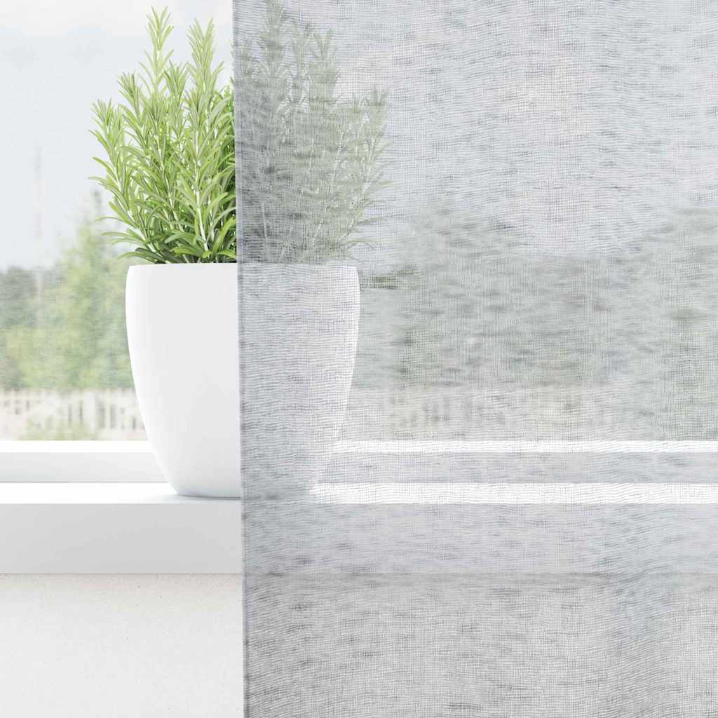 Curtains with Curtains 2 pcs Dark grey 140x245cm Polyester