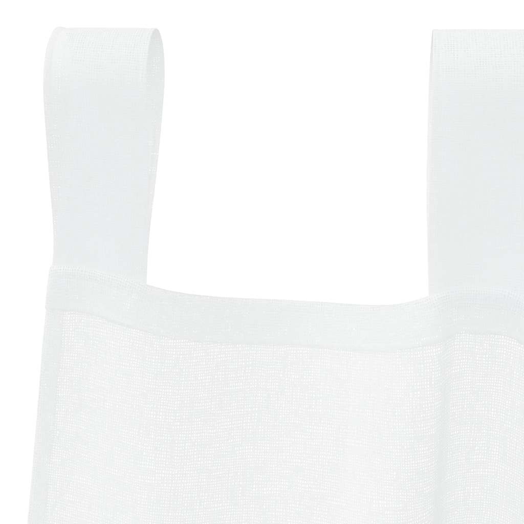 Curtains with Curtains 2 pcs White Polyester