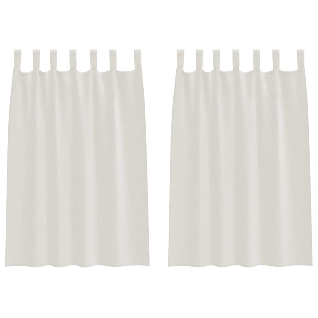 Curtains with Curtains 2 pcs Cream 140x140cm Polyester