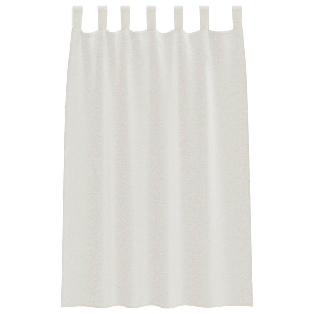 Curtains with Curtains 2 pcs Cream 140x175cm Polyester
