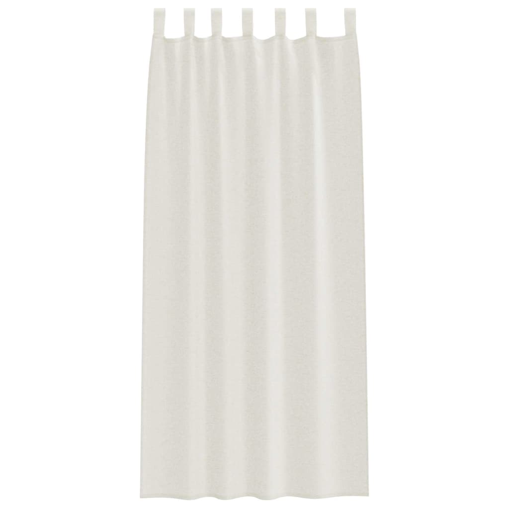 Curtains with Curtains 2 pcs Cream 140x225cm Polyester