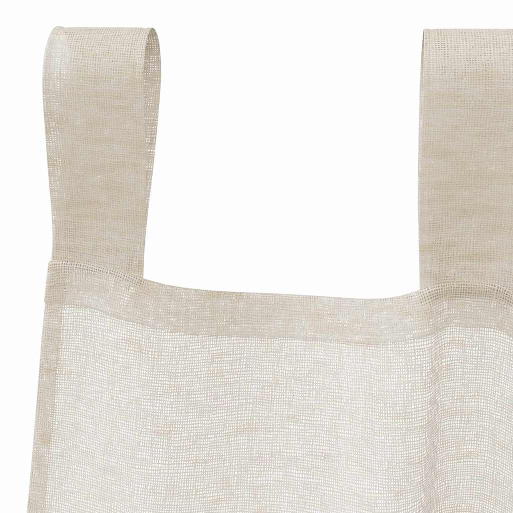 Curtains with Curtains 2 pcs Sand 140x260cm Polyester