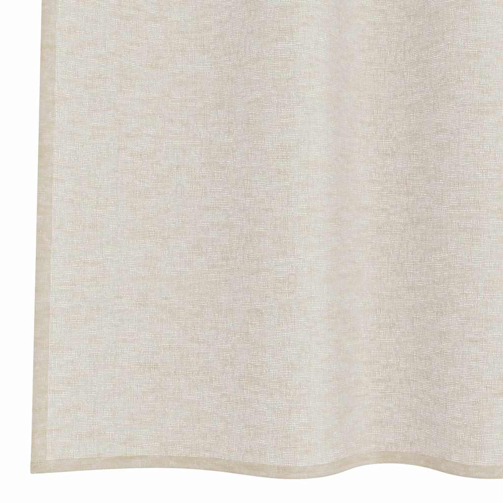 Curtains with Curtains 2 pcs Sand 140x260cm Polyester