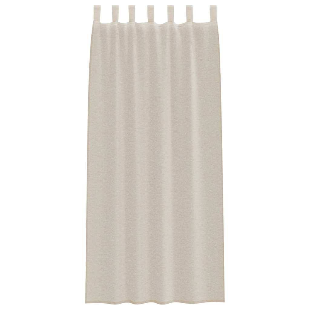 Curtains with Curtains 2 pcs Sand 140x260cm Polyester