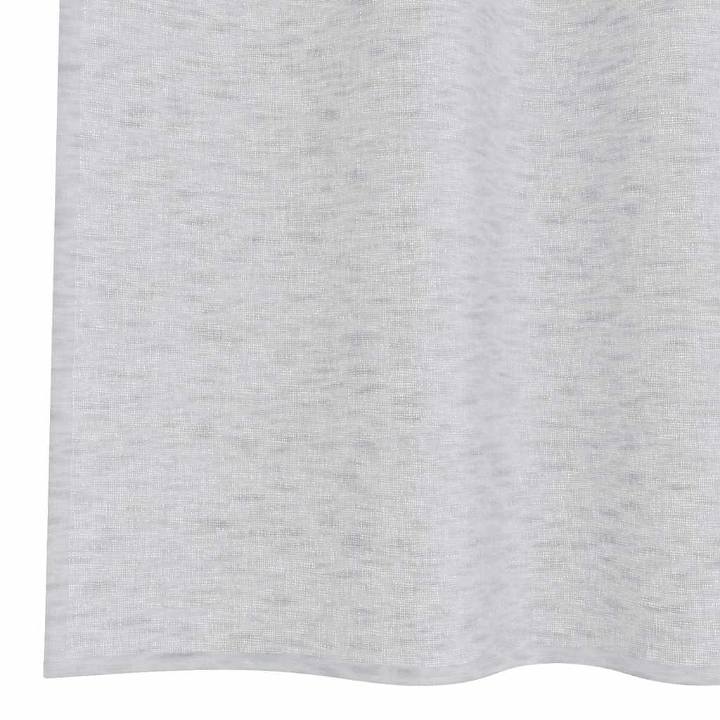 Curtains with Curtains 2 pcs Light grey 140x140cm Polyester
