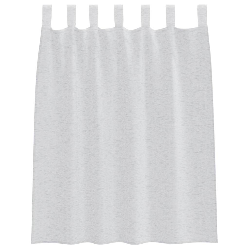 Curtains with Curtains 2 pcs Light grey 140x140cm Polyester