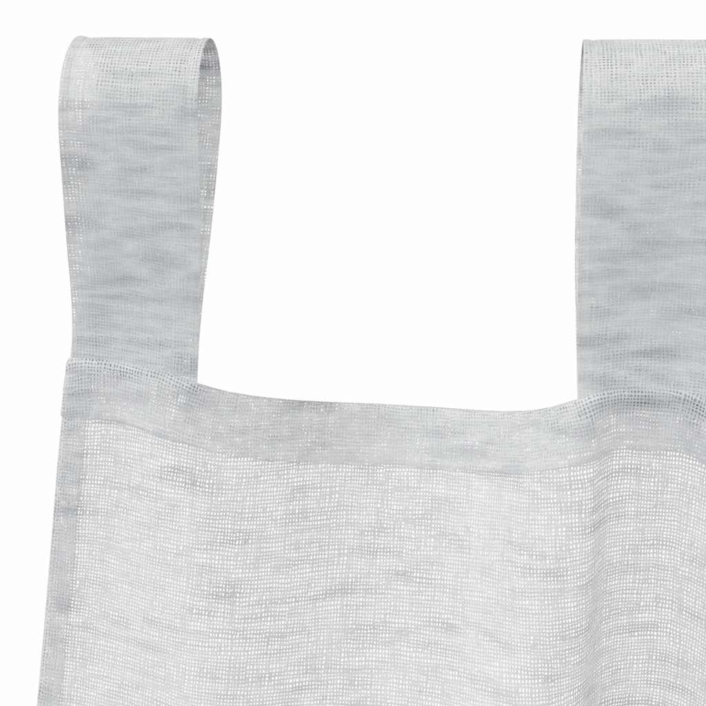 Curtains with Curtains 2 pcs Light grey 140x175cm Polyester