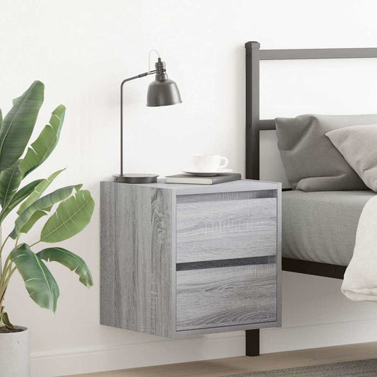 Wall-mounted Bedside Cabinet Grey Sonoma 38x34x40 cm