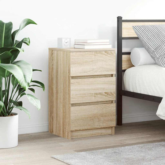 Bedside Cabinets with 3 Drawers 2 pcs Sonoma Oak 39x35x65 cm