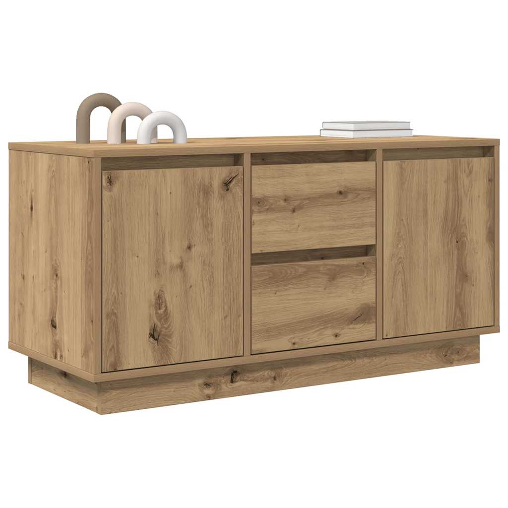 TV Cabinet with LED Lights Artisan Oak 100x41x50 cm